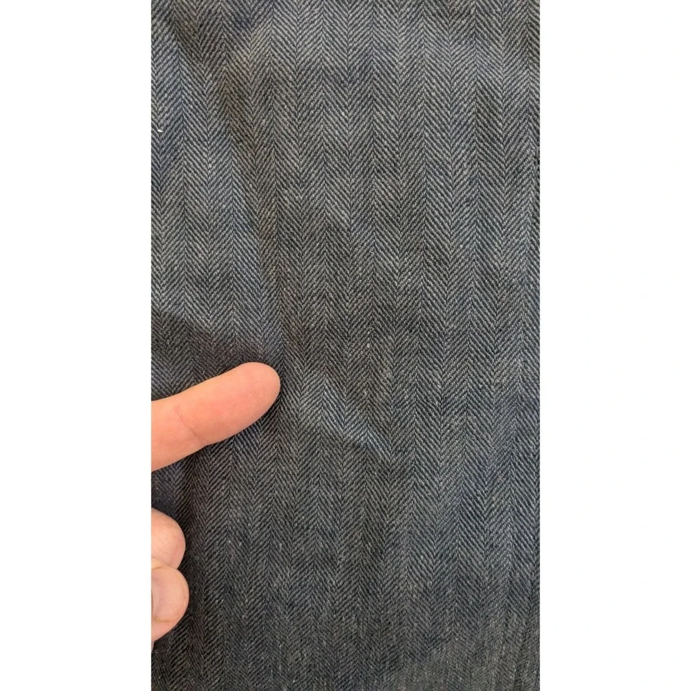 Egara 54L Slim Fit Linen Rayon Blend Blazer Unstructured Blue Herringbone Summer